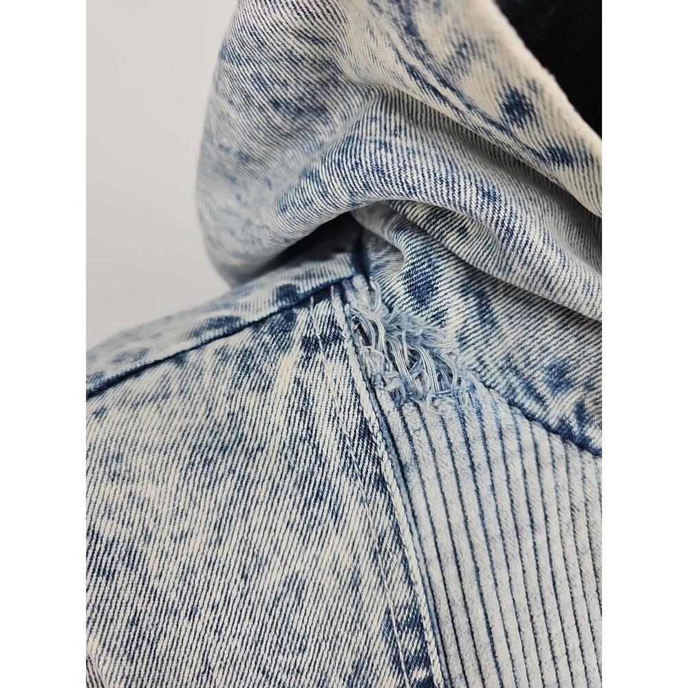 Vintage Gitano 80s Acid Wash Jean Jacket Medium Toggle Button Insulated Coat EUC - Picture 6 of 9